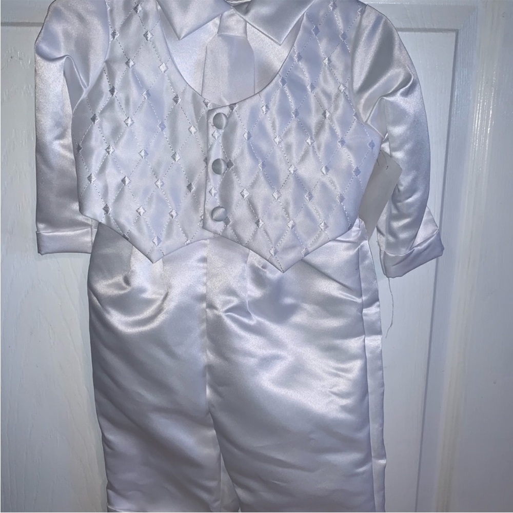 NWT Boys baptism/christening outfit with cap Lauren Madison